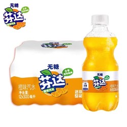 Coca-Cola 可口可乐 芬达含糖芬达300ml*6瓶