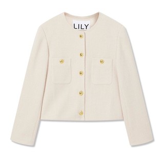 LILY商务时尚 女式圆领短外套 123329C3918703