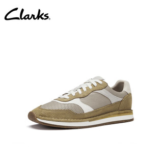 Clarks其乐工艺系列托尔休闲跑鞋时尚运动鞋休闲德训鞋男 土黄色-男款 261700337 41.5