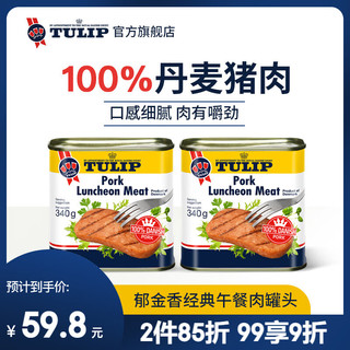 Tulip 郁金香 Plus：丹麦进口 午餐肉罐头 340g*2罐（需凑单、实付54.31）