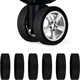 SUKESI 行李箱轮子硅胶套减震降噪旅行箱滚轮拉杆箱保护套万向轮轮套配件 黑色 4个装