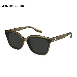 陌森（Molsion）眼镜肖战同款高颜值小方框男女防晒眼镜MS3090 1.67高清偏光