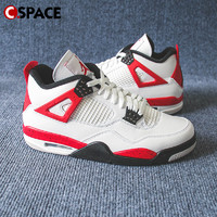 AIR JORDAN Cspace Air Jordan 4 AJ4白黑红中帮复古篮球鞋DH6927-161