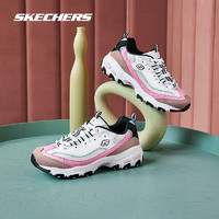 SKECHERS 斯凯奇 经典老爹鞋女运动鞋减震时尚透气女鞋休闲鞋增高老爹鞋 13146 白色/橙色 36