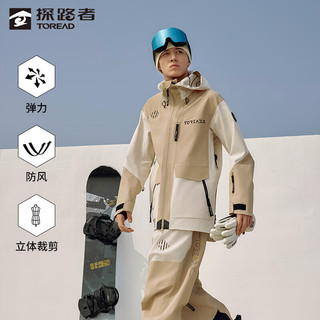 探路者（TOREAD）滑雪服冬户外男女通款二合一分体滑雪服保暖套装 黑色/格子滑雪服 S
