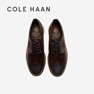 colehaan/歌涵 男鞋牛津鞋 皮革布洛克商务正装皮鞋德比鞋C36542 深棕色-C36542 42.5