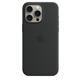 Apple  iPhone 15 Pro Max  MagSafe 硅胶保护壳 - 黑色  保护套 手机套 手机壳