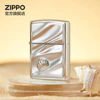 ZIPPO煤油防风打火机创意徽章悠闲沙滩机型 悠闲沙滩 套装