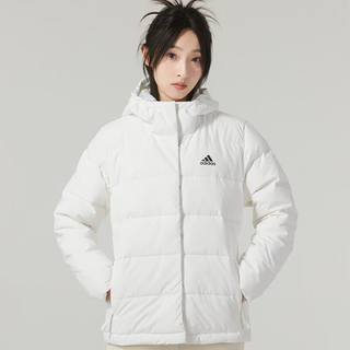 阿迪达斯 （adidas）羽绒服女防寒服运动休闲宽松防风保暖连帽羽绒外套 HG4887/白色 S