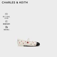 CHARLES&KEITH24春季爱心玛丽珍鞋童鞋CK9-70900087-1 粉白色Chalk 27码