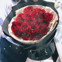冉子花坊 鲜花速递11朵香槟玫瑰花束送老婆爱人生日礼物全国花店同城配送 19朵红玫瑰花束