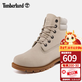 Timberland添柏岚休闲鞋女鞋秋冬户外防风保暖防水6寸高帮踢不烂马丁靴A2G5E A2G5EMK51/浅灰褐色 35.5码