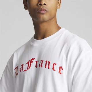 彪马（PUMA）男士LaFrance胶囊系列圆领短袖T恤 经典版型透气亲肤春夏622836 PUMA White XXL