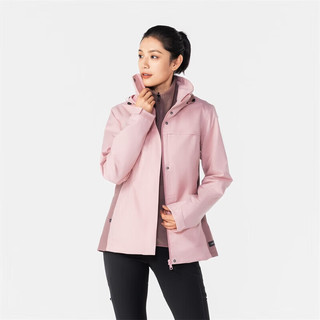 DECATHLON 迪卡侬 冲锋衣防风防水可拆卸三合一夹克户外保暖登山服女款4984552