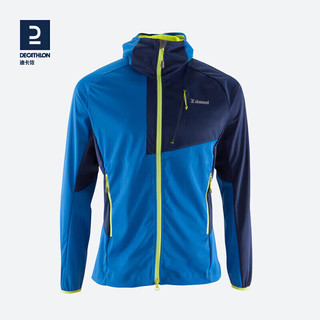 DECATHLON 迪卡侬 官方软壳衣男户外冬春登山防风夹克防泼水软壳外套女OVC2男士藏青色S-4195600