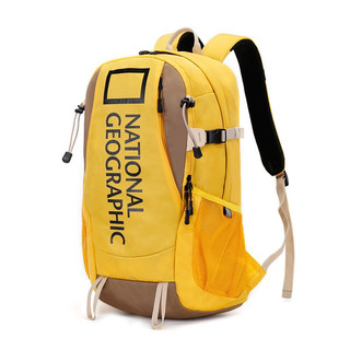 国家地理 双肩包 户外旅行包 防泼水背包 15.6英寸笔记本电脑包 黄色