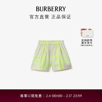 博柏利（BURBERRY）【】女童 格纹棉质混纺短裤80784161 活力青柠色80784161 10Y