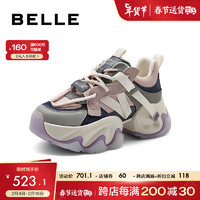 BeLLE 百丽 老爹鞋女2024春季舒适小众潮流休闲运动鞋B1V1DAM4 粉色 39