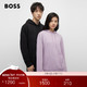 BOSS（服装） BOSS男女同款秋冬棉质毛圈布连帽运动卫衣 001-黑色 EU:XL