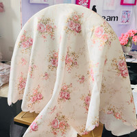 巧林儿化妆镜遮镜子布帘梳妆台镜子套罩遮盖镜子遮挡布盖镜面防尘盖布 星野蔷薇 通用镜子盖布:110*110cm