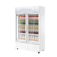 苏勒 冷藏展示柜饮料柜冰箱立式商用双开门保鲜冰柜啤酒柜   1.2m双门直冷款下机组【白色】 