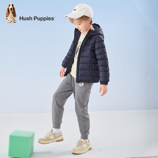 暇步士（Hush Puppies）童装儿童冬装外套男童女童冬季男女大童简约保暖羽绒服 藏蓝 130cm