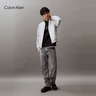 Calvin Klein Jeans24春夏男士户外休闲简约刺绣立领夹克外套J325905 PC8-银河灰 XL