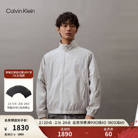 Calvin Klein Jeans24春夏男士户外休闲简约刺绣立领夹克外套J325905 PC8-银河灰 XXL