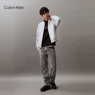 Calvin Klein Jeans24春夏男士户外休闲简约刺绣立领夹克外套J325905 PC8-银河灰 XXL