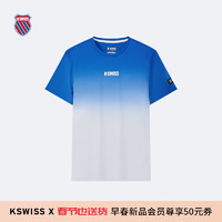 盖世威盖世威（K·SWISS）  男T恤 24春季 透气运动休闲长袖 1010037 141白蓝色 M
