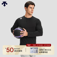 DESCENTE迪桑特综训训练系列运动男士长袖针织衫春季 BK-BLACK 2XL (185/104A)