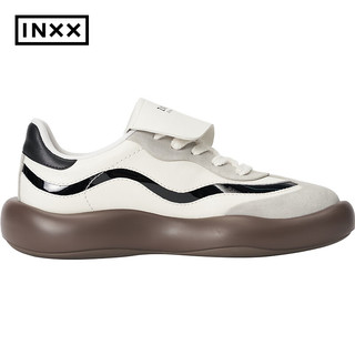 英克斯（inxx）造强 时尚潮牌潮流简约低帮休闲鞋ZQD0400003 黑白拼接 35