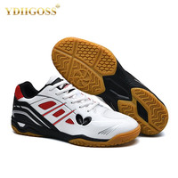 YDIIGOSS 伊蒂格世 乒乓球鞋男女鞋 耐磨防滑轻便透气专业羽毛球鞋比赛鞋排球训练鞋 白红 36