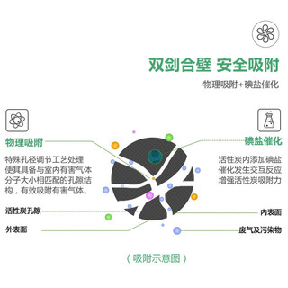 绿之源 活性炭除甲醛除味吸附新汽车 新车除味车载竹炭包除臭 车味消4000g