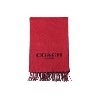 COACH 蔻驰 羊毛字母印花保暖围巾 男女同款 红色 默认包装