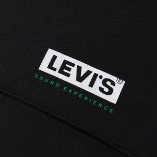 Levi's 李维斯 男士黑色连帽宽松卫衣 38479