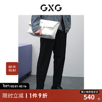 GXG男装 黑色修身小脚长裤 2024年春季GFX10200361 黑色 170/M