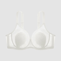 Bananain 蕉内 软支撑503A大胸显小美背性感蕾丝内衣女薄款胸罩收副乳文胸无钢圈 星白 L