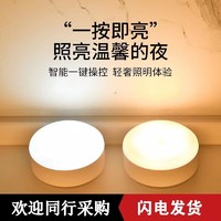 QIFAN 启梵 鸿视 【特价商品】小夜灯婴儿喂奶灯 USB充电按键节能led小夜灯护眼 三色调节-2个装