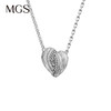 曼古银（MGS）拥抱心形吊坠项链女925银复古高级感首饰表白龙年新年