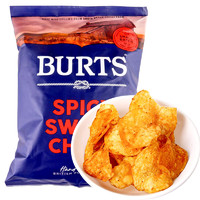 BURTS 啵尔滋 英国进口 啵尔滋（BURTS）泰式甜辣味手工制薯片 150克/袋 网红办公室休闲零食