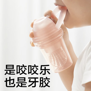 babycare婴儿食物咬咬袋果蔬乐硅胶宝宝吃水果辅食工具 柔雾蓝-小号