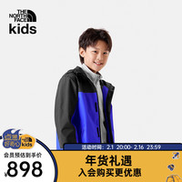 北面 男童拼色防泼水冲锋衣外套硬壳夹克24春|8A48 QBO/蓝色 160 XL（160/76）