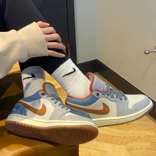 耐克（NIKE）休闲鞋男鞋2024春季新款运动鞋Air Jordan 1 AJ1低帮篮球鞋 FZ5042-041牛仔白蓝 4