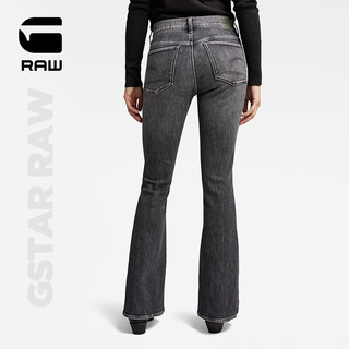 G-STAR RAW2024四季款3301舒适弹力紧身显瘦女士时尚喇叭牛仔裤D21290 褪色阿波罗灰 2530