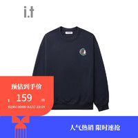 :CHOCOOLATE it 款圆领卫衣2024春季简约基础休闲款SWU300 NYX/藏青色 XL