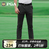 PGA 高尔夫男裤 休闲服装裤子 运动长裤 磨毛内里 侧边弹力腰带 PGA 102027-黑色 XL【35码】