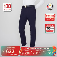 RYDER CUP莱德杯高尔夫服装男裤子全新防风弹力保暖修身运动长裤 藏蓝 34