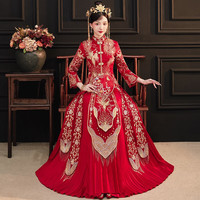 泰勒马丁（TAILEMARTIN）秀禾服新娘2023结婚礼服中式婚纱古装旗袍婚礼服龙凤褂 11401 XL