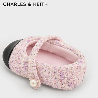 CHARLES&KEITH24春季拼色一字带玛丽珍鞋童鞋CK9-71850066 粉红色Pink 18码